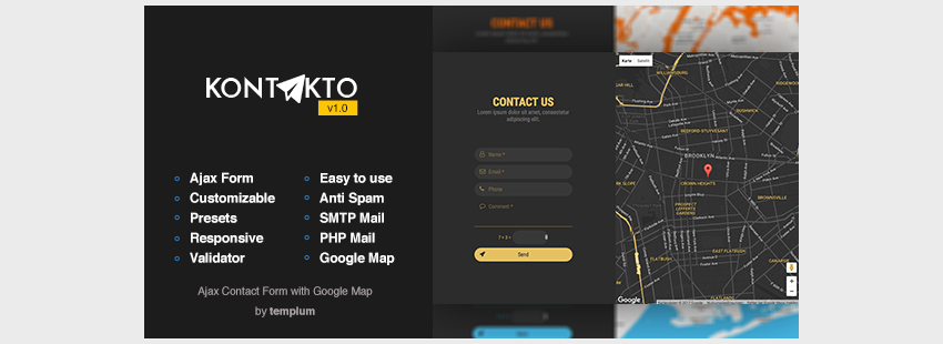 KONTAKTO - Ajax Contact Form with Styled Map
