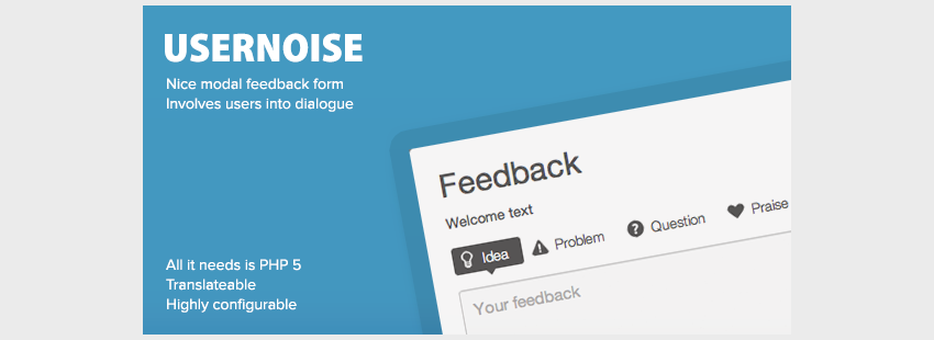 Usernoise Modal Contact Feedback Form